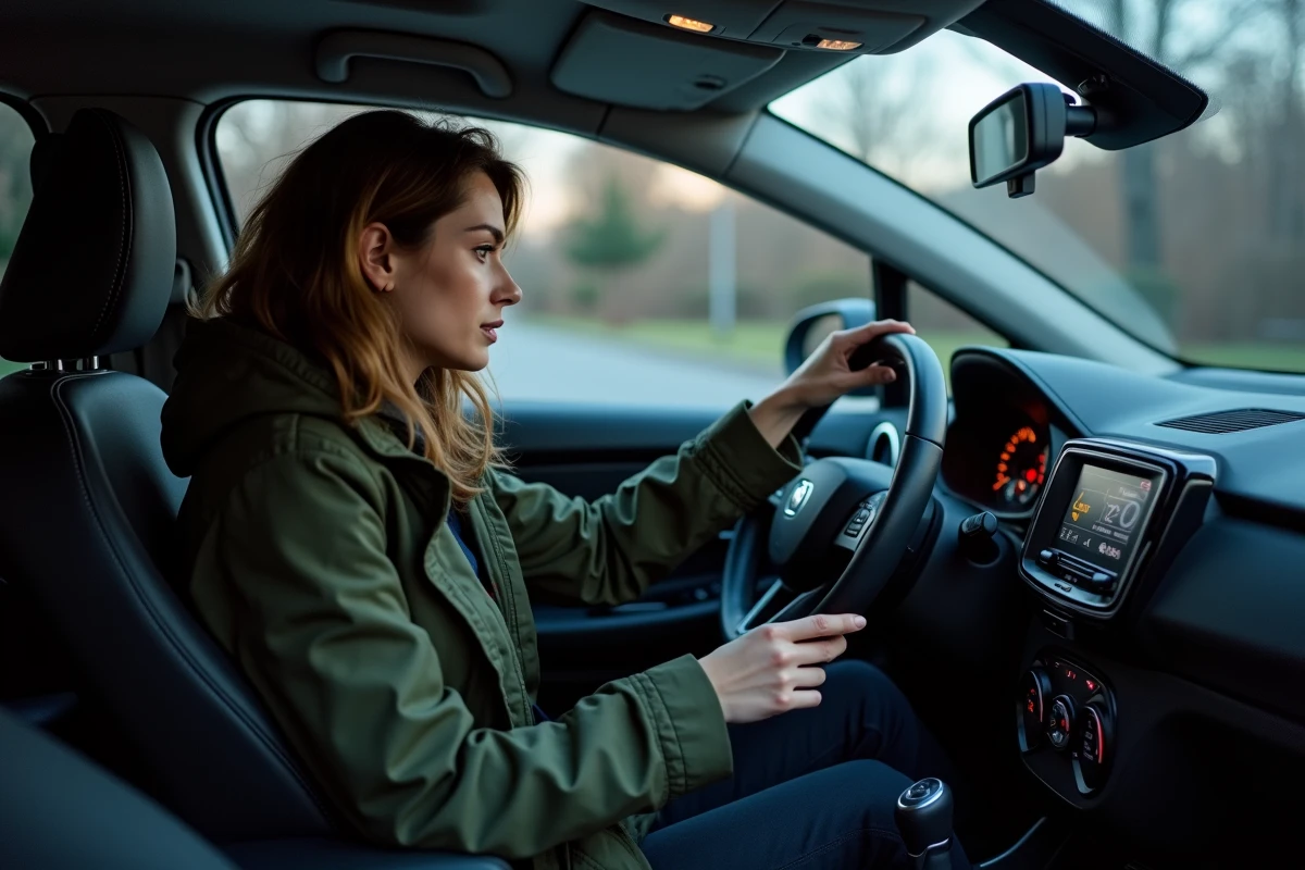 Femme lisant un code d