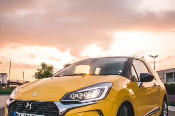 yellow 3-door hatchback