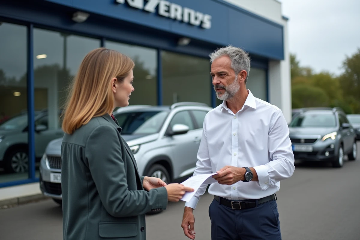 Remise de véhicule après campagne de rappel Peugeot 3008 dans une concession officielle